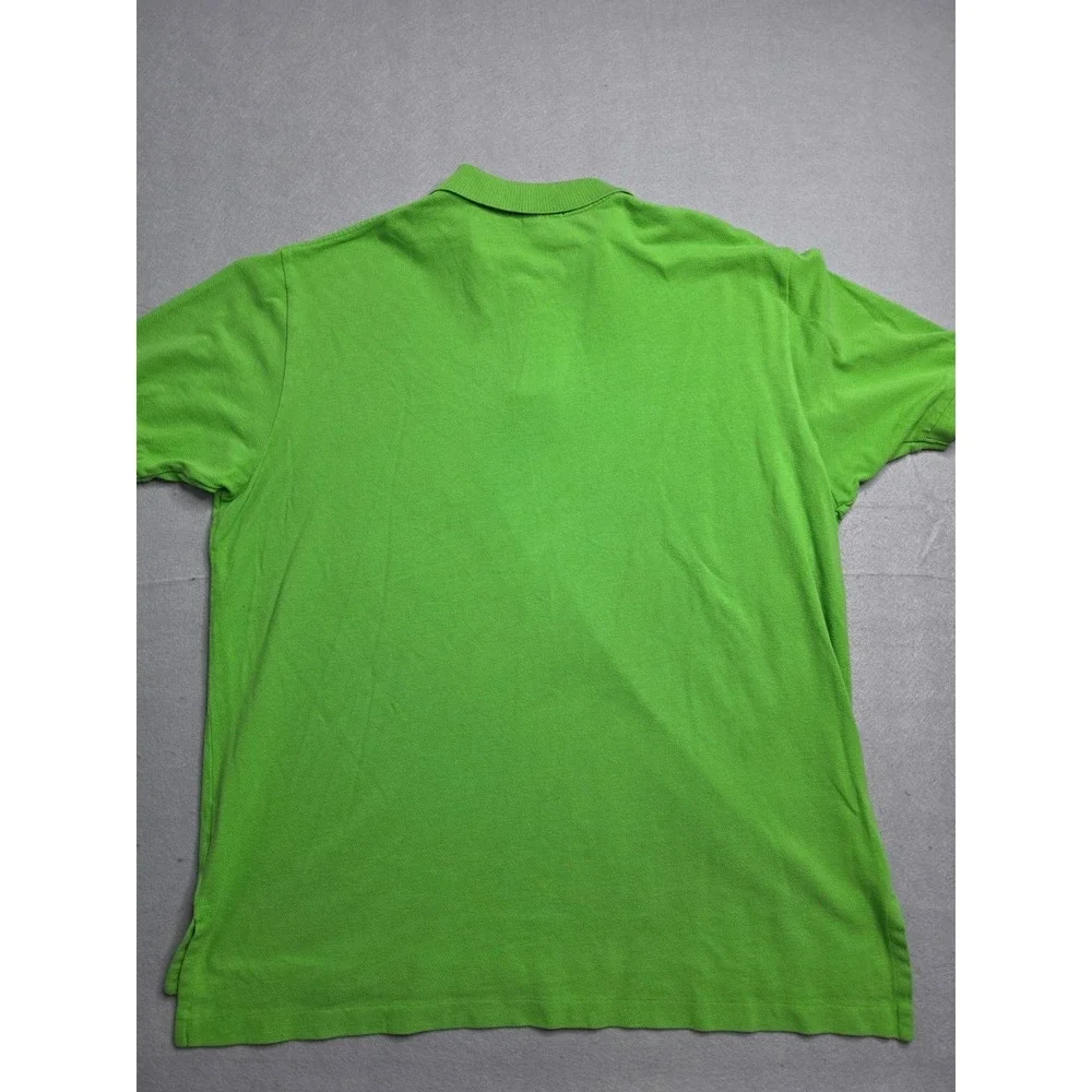 Polo Ralph Lauren Polo Shirt Mens 2XL Green 100% Cotton High Low Hem Golf Tennis